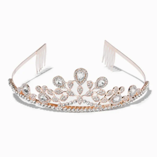 Rose Gold Rhinestone Bianca Tiara