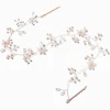 Rose Gold-tone Frosted Flower Hair Swag