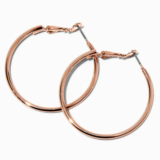 Rose Gold-tone 40mm Hoop Earrings