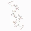 Rose Gold-tone Pearlized Flower Hair Swag