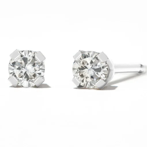 Round Diamond Stud Earrings 1/5 ct. tw. 14kt White Gold