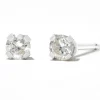 Round Diamond Stud Earrings 1/10 ct. tw. 14kt White Gold