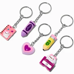 School Supplies Best Friends Keychains - 5 Pack