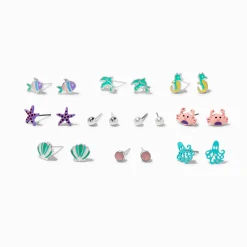 Sea Life Stud Earrings - 10 Pack