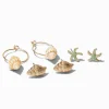 Seashell Earring Stackables Set - 3 Pack
