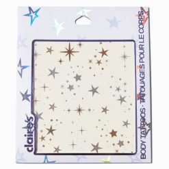 Silver & Gold Star Temporary Tattoos