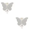 Silver Butterfly Clip-On Earrings