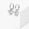 Silver Butterfly Huggie Hoop Earrings