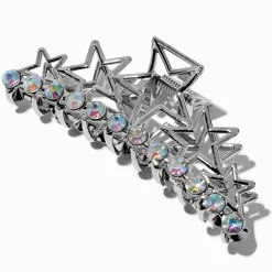 Silver Crystal Stars Hair Claw