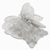 Silver Glitter Butterfly Hair Claw