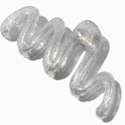 Silver Glittter Zig Zag Hair Claw