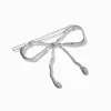 Silver Metal Hair Bow Clip