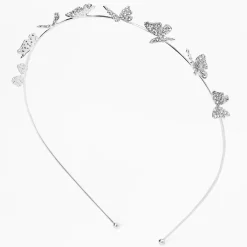 Silver Pavé Butterfly Headband