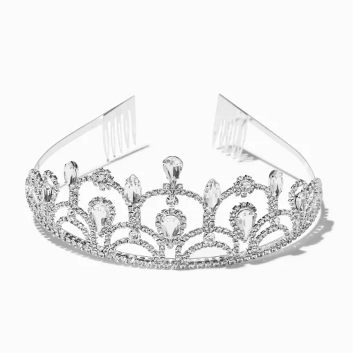 Silver Rhinestone Linda Tiara