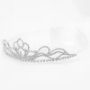 Silver Rhinestone Mini Lotus Tiara