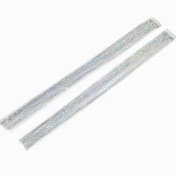 Silver Tinsel Faux Hair Clips - 2 Pack