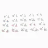 Silver-tone Ballet Stud Earrings - 20 Pack