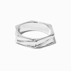 Silver-tone Bolt Ring