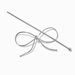 Silver-tone Bow Hair Pin