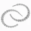 Silver-tone Bubble Hoop Earrings