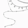 Silver-tone Crystal & Faux Pearl Multi-Strand Y-Neck Necklace