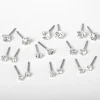 Silver-tone Crystal Graduated Round Stud Earrings - 9 Pack