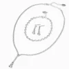 Silver-tone Delicate Teardrop Y-Neck Jewelry Set - 3 Pack