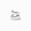 Silver-tone Double Thick Ear Cuff
