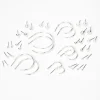 Silver-tone Graduated Mixed Earrings Set - 20 Pack