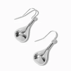 Silver-tone Liquid Drop Earrings