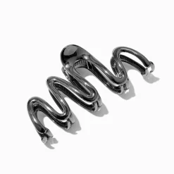 Silver-tone Metal Squiggle Hair Claw