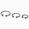 Silver-tone Mixed Faux Nose Rings - 3 Pack
