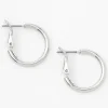 Silver-tone 20mm Hoop Earrings