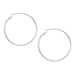 Silver-tone 70mm Hoop Earrings