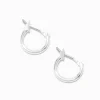 Silver-tone 10mm Mini Hoop Earrings
