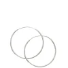 Silver-tone 30mm Thin Hoop Earrings