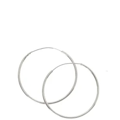 Silver-tone 30mm Thin Hoop Earrings