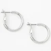 Silver-tone 20mm Tube Hoop Earrings