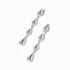 Silver-tone Raindrop Linear Drop Earrings