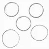 Silver-tone Rhinestone Stretch Bracelets - 5 Pack
