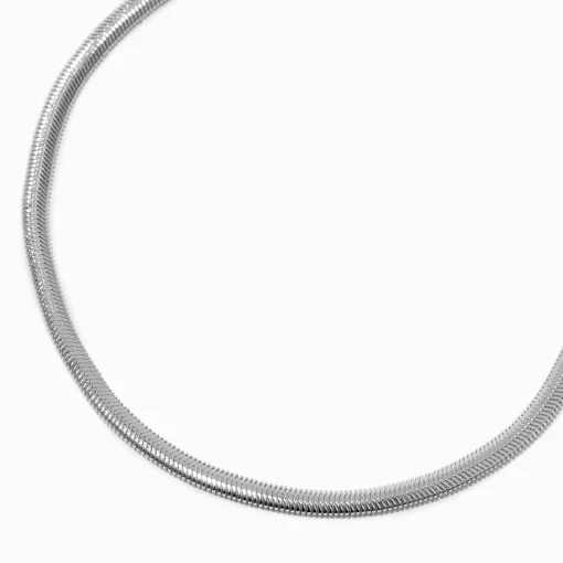 Silver-tone Snake Chain Necklace