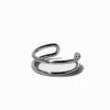 Silver-tone Stainless Steel Double Hoop Faux Nose Ring
