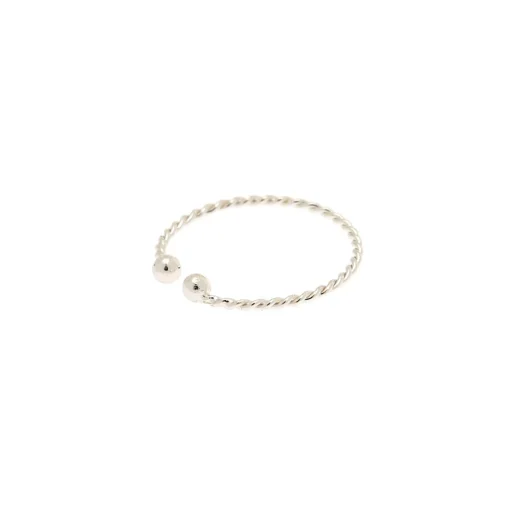 Silver-tone Stainless Steel Braided Faux Nose Ring