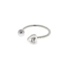 Silver-tone Stainless Steel Heart Outline Faux Nose Ring