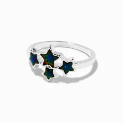 Silver-tone Star Cluster Mood Ring