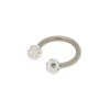 Silver-tone Titanium 16G Fireball Cartilage Earring