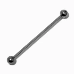 Silver-tone Titanium 14G Industrial Bar