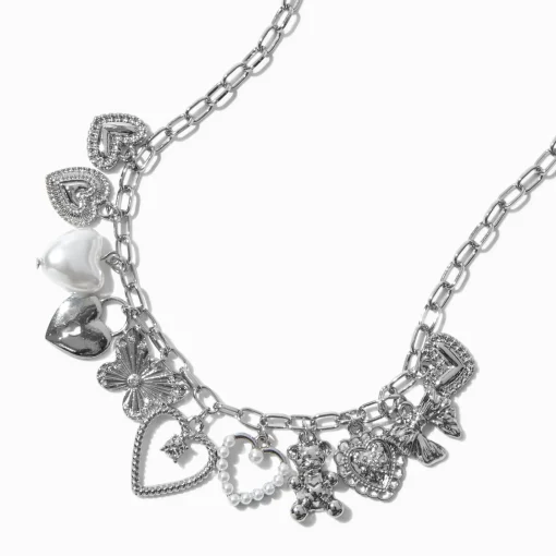 Silver-tone Uptown Charm Paperclip Chain Necklace
