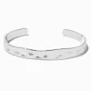 Silver-tone Wavy Cuff Bracelet