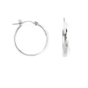 Silver-tone Wide Band 25mm Hoop Earrings